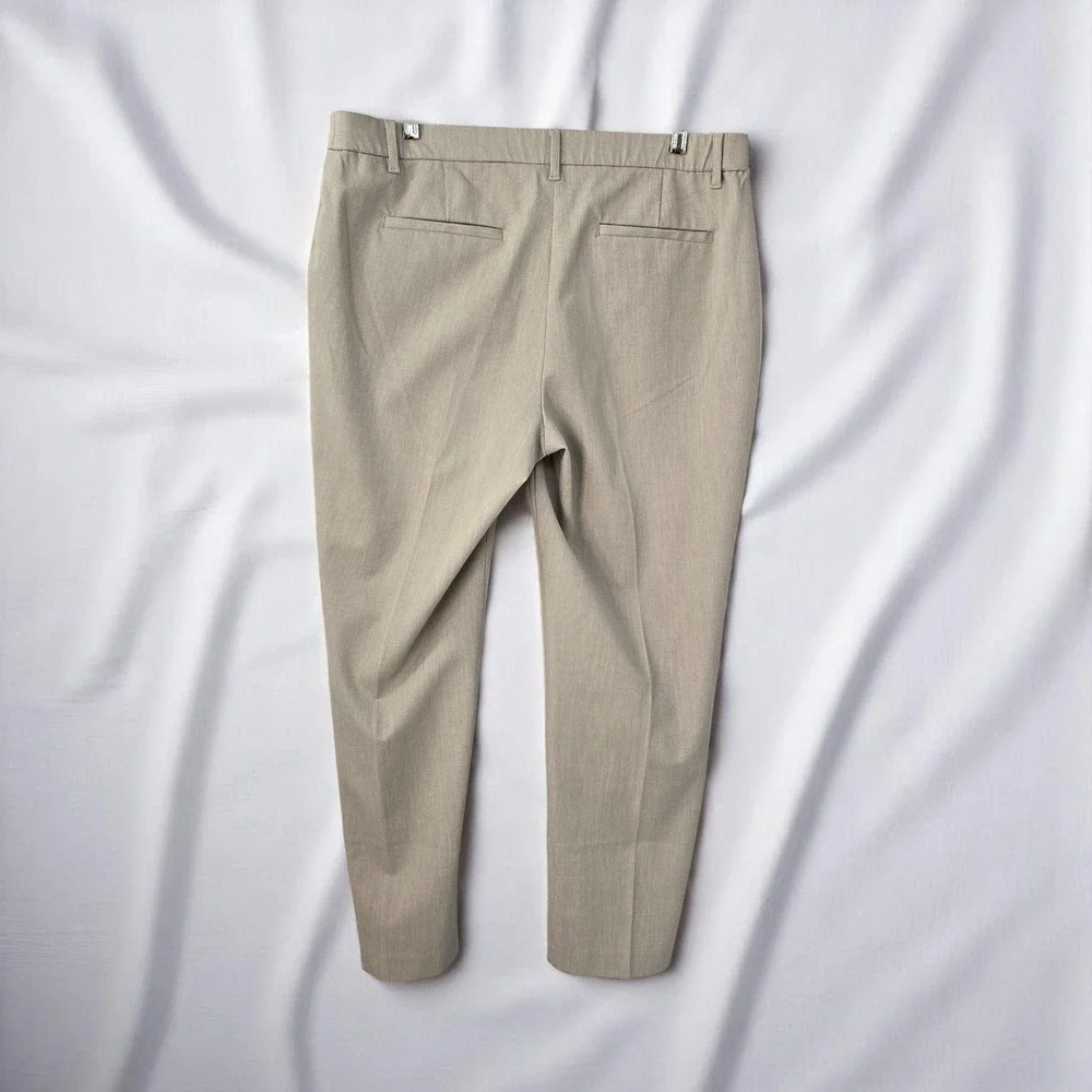 J Jill Pants Woman‎ Size 14 Khaki Beige Career Casual Travel Straight Stretch